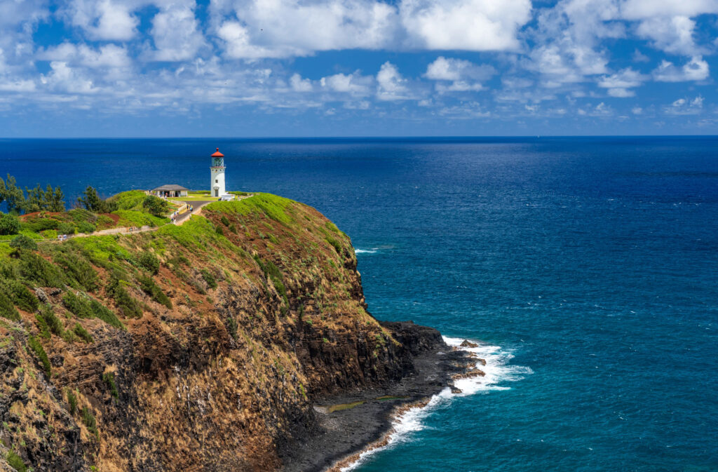 Kilauea Lighthouse on the north shore of Kaua