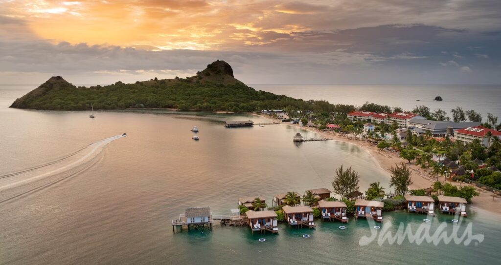 Which Sandals Resorts have overwater bungalows?