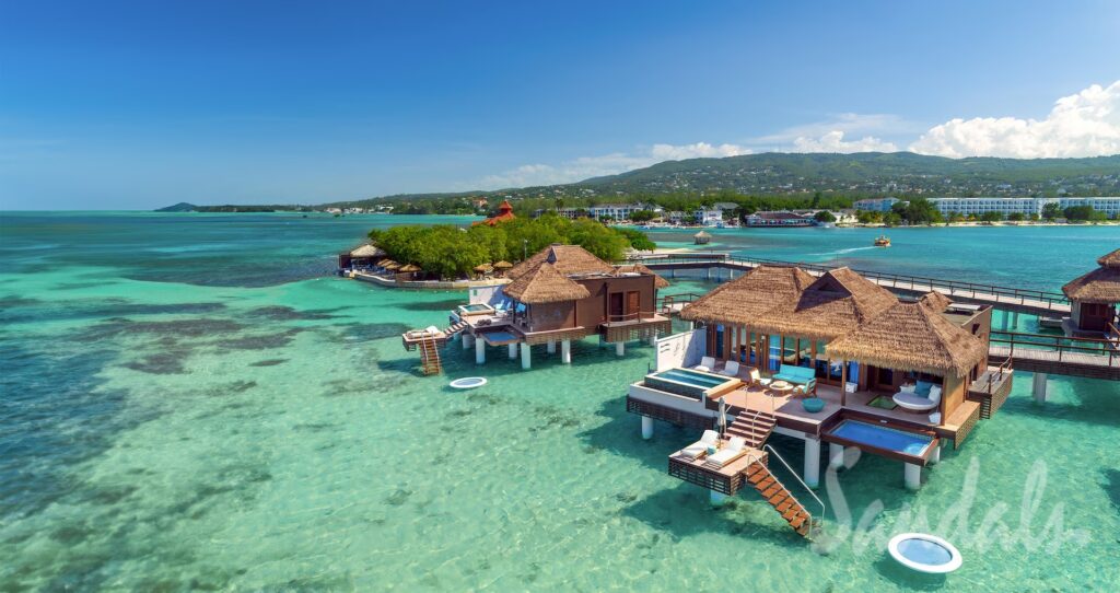 Which Sandals Resorts have overwater bungalows?