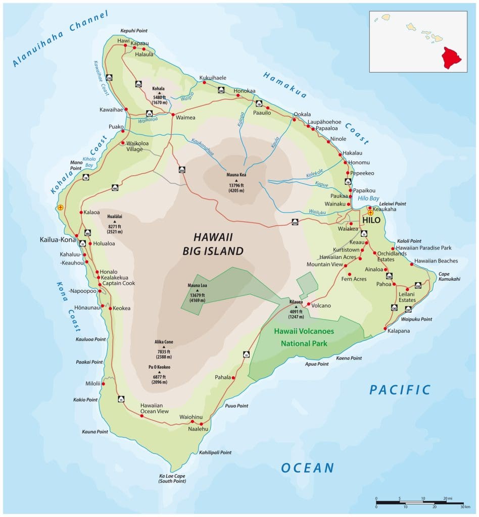 Hawaii islands map